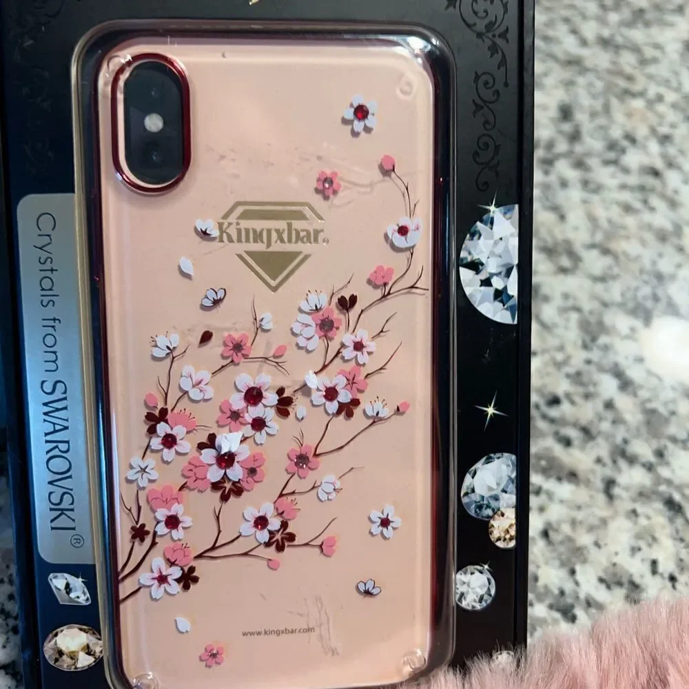 KINGXBAR Swarovski Crystal rose Gold Hard PC Case  for Apple iPhone 13 series